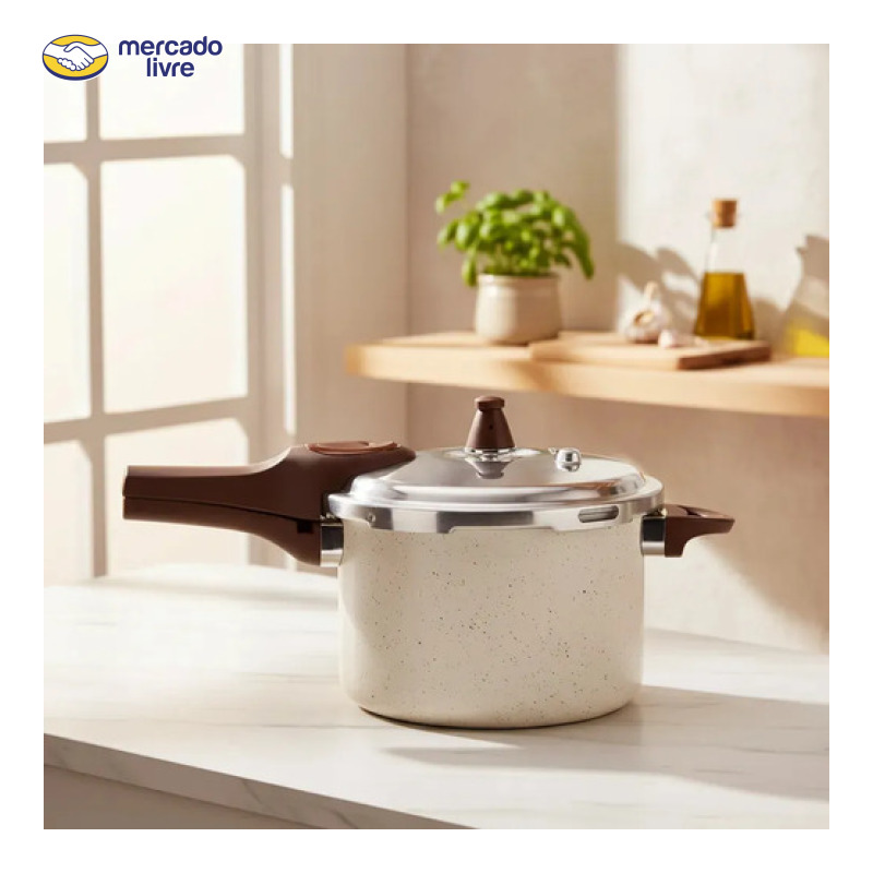 Panela De Pressão Brinox Pressure 4,2l Ø20 X 14,5 Cm Vanilla Baunilha