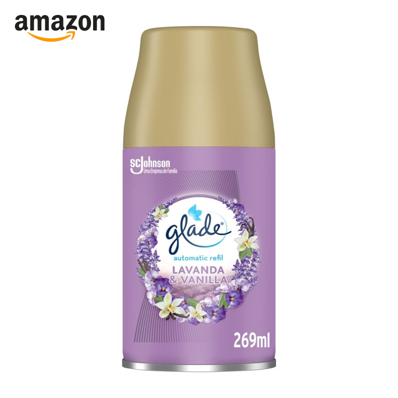 Glade Aromatizador de Ambiente Automático, Lavanda e Baunilha, Refil 260ml
