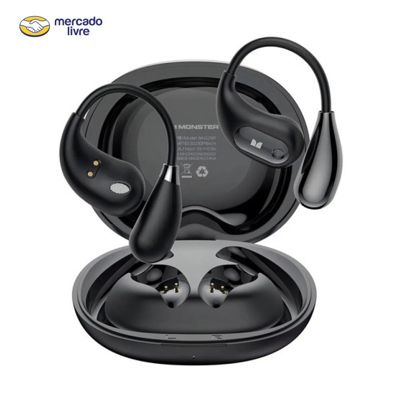 Fone de Ouvido Monster E29 Gamer Sem Fio Bluetooth 5.4, Intra-auricular e À Prova d'Água IPX6 Com Microfone HD e Cancelamento de Ruído