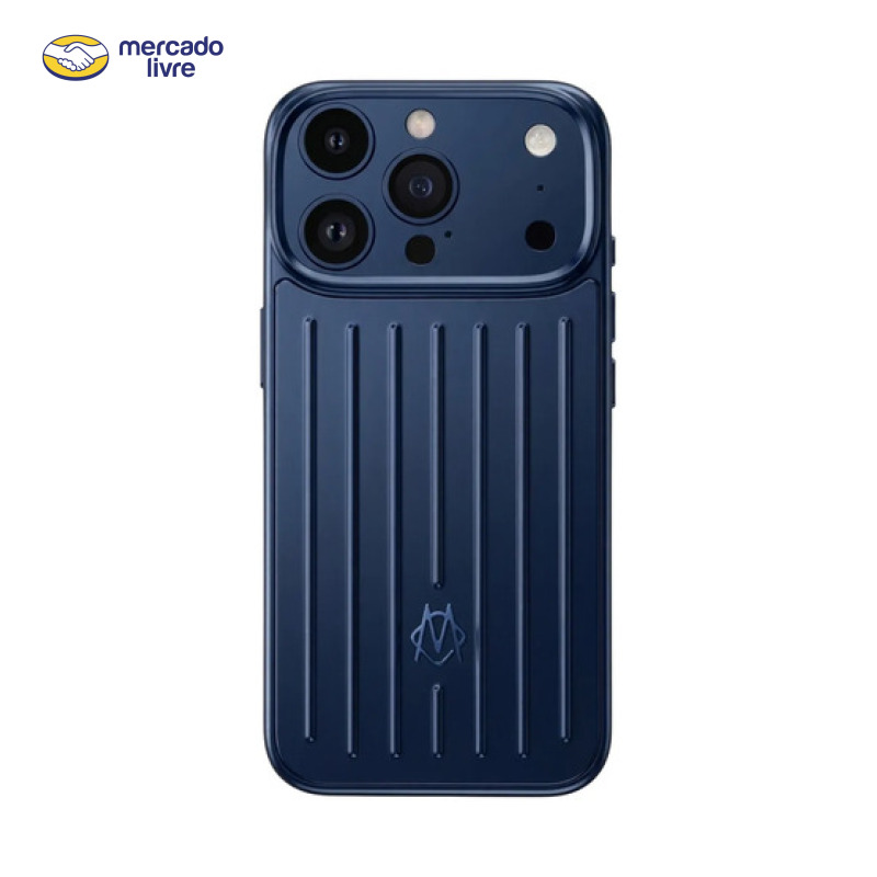 Capa Rimowa Street Wear Liga De Alumínio Compatível iPhone Azul-escuro iPhone 17 Pro
