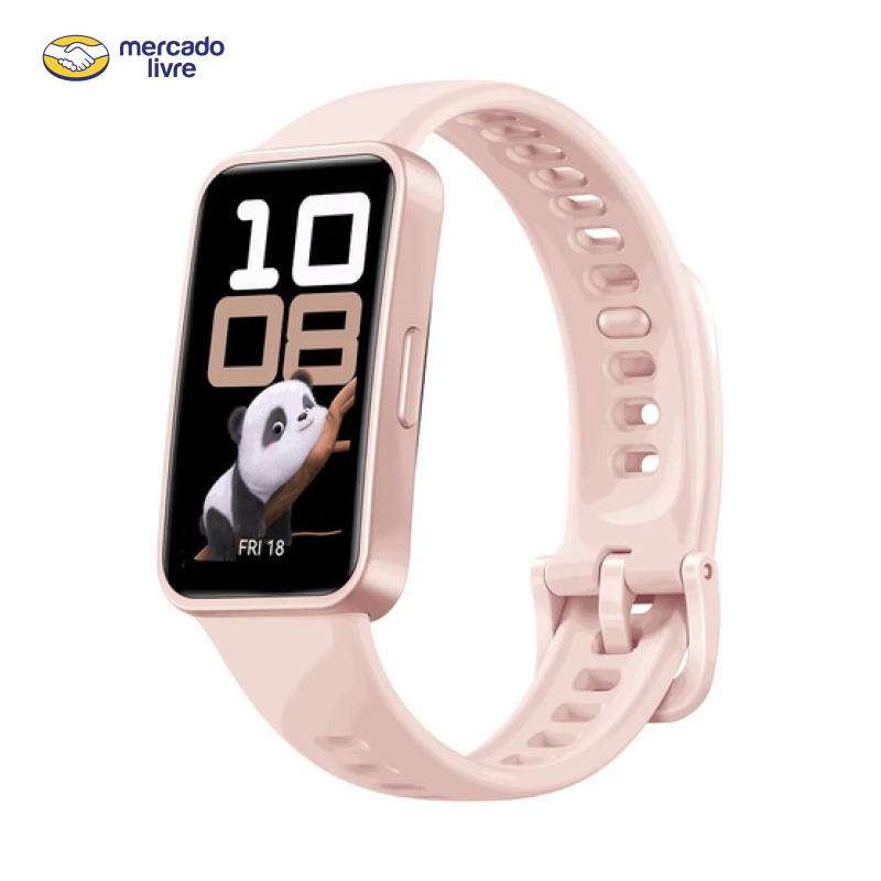 Smartwatch HUAWEI Band 10 Caixa de Polímeros Duráveis Análise do Sono em Nível Profissional Assistente de Bem-estar Emocional Relógio Smartwatch Compatível com Android e iOS Rosa