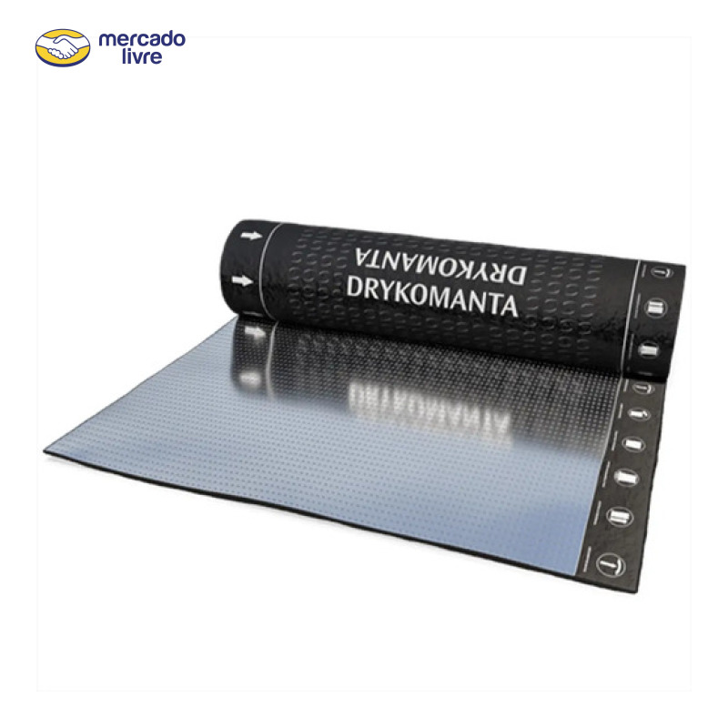 Manta Dryko Aluminizada 3mm 1x10m Proteção E Vedação Preto