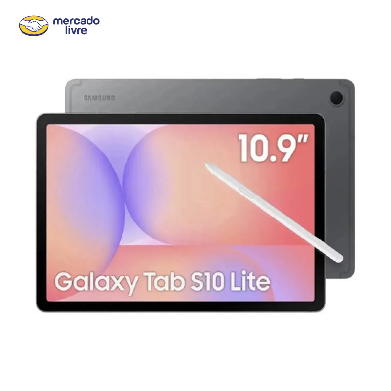 Samsung Galaxy Tab S10 Lite 10.9" 128 GB 6 GB RAM Wi-Fi com S Pen Cinza