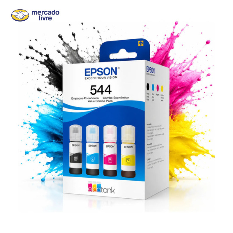 Tinta De Impressora T544 L3150 L3110 L3250 Kit 4 Cores Kit 4 Cores