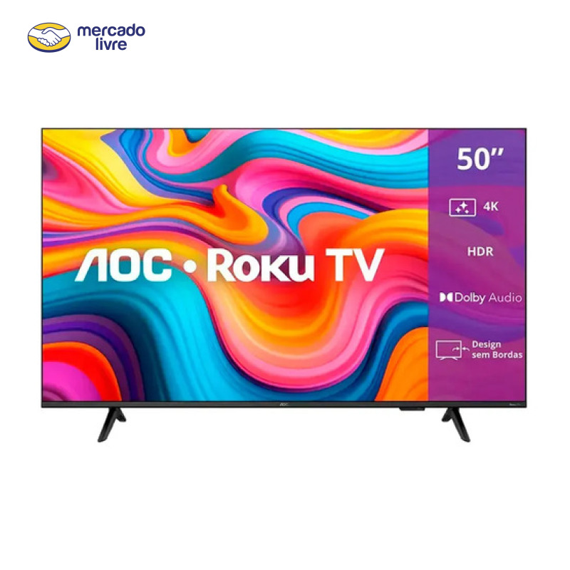 Smart Tv AOC 50'' Roku 4K UHD DLED Wi-Fi Dolby Audio 50U7066