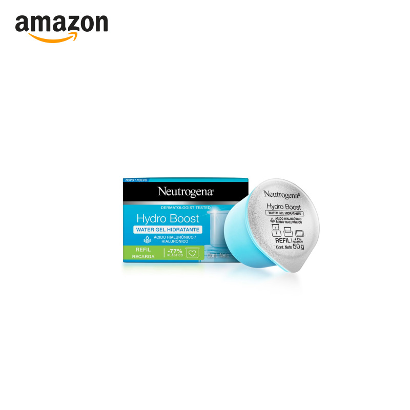 Hidratante Facial Neutrogena Hydro Boost Water Gel, Refil, 50g | Controle de Oleosidade, Textura Ultraleve, Hidratação Intens