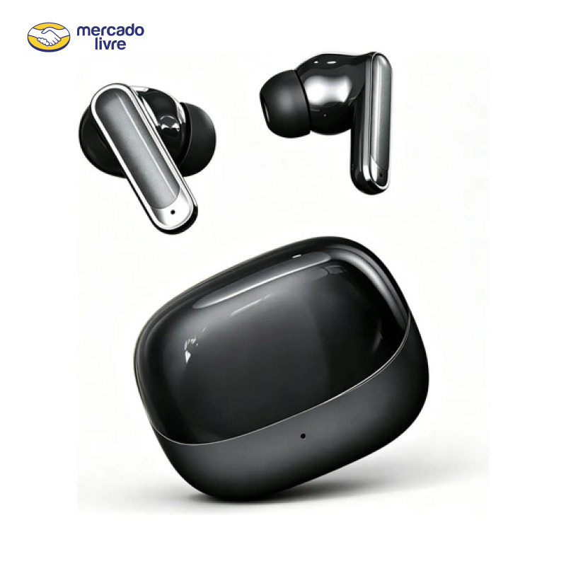Fone de Ouvido Intra-auricular JSKJ TWS Preto com Bluetooth 6.0 e Cancelamento de Ruído