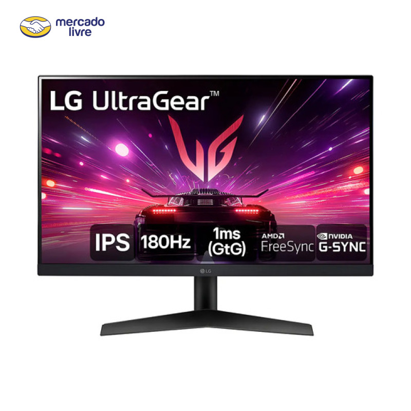 Monitor Gamer LG Ultragear 24 24gs60f-b Ips Full Hd 180hz Preto 127/220v