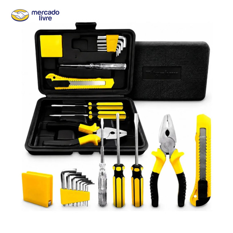 Kit Jogo De Ferramentas Aço Carbono Titanium 11 Peças