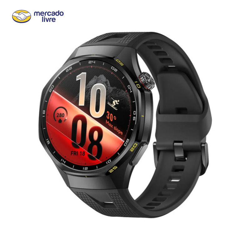 HUAWEI WATCH GT 7 Pro 46mm Smart Watch, Bateria de até 21 dias, Caixa em liga de titânio e bisel em cerâmica nano-tech, ECG, Monitoramento da Frequência Cardíaca, Golfe, Ciclismo, Preto
