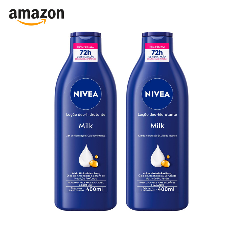 NIVEA Kit Loção Hidratante Milk Pele Seca a Extrasseca 400ml (2 unidades)