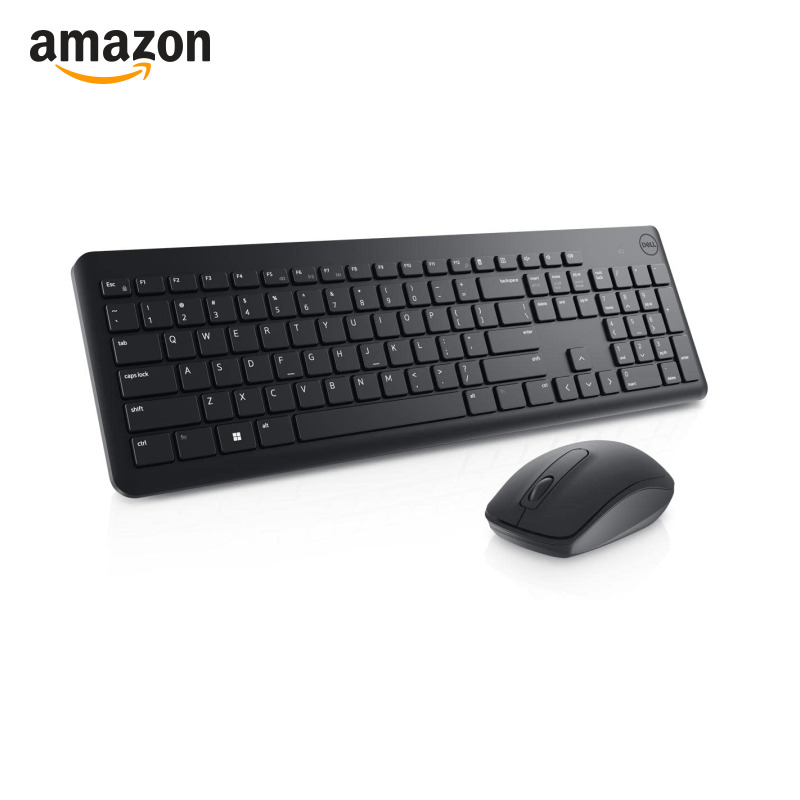 Combo Teclado e Mouse Sem Fio Dell KM3322W 1858, Receptor USB 2,4 GHz | 2 pilhas AAA para o teclado e 1 AA para o mouse, DPI