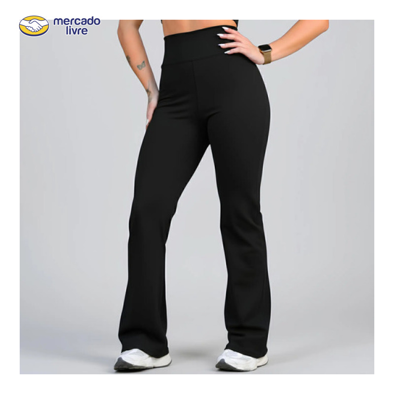 Calça Legging Leg Flare Zero Transparência Grossa Academia