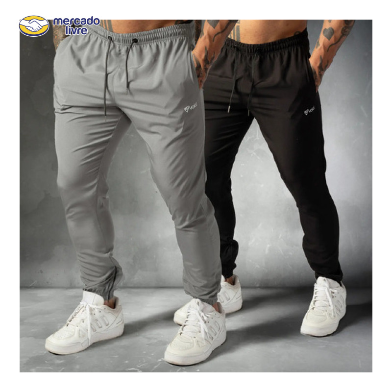 Kit 2 Calças Jogger Tactel Com Elastano Impulse