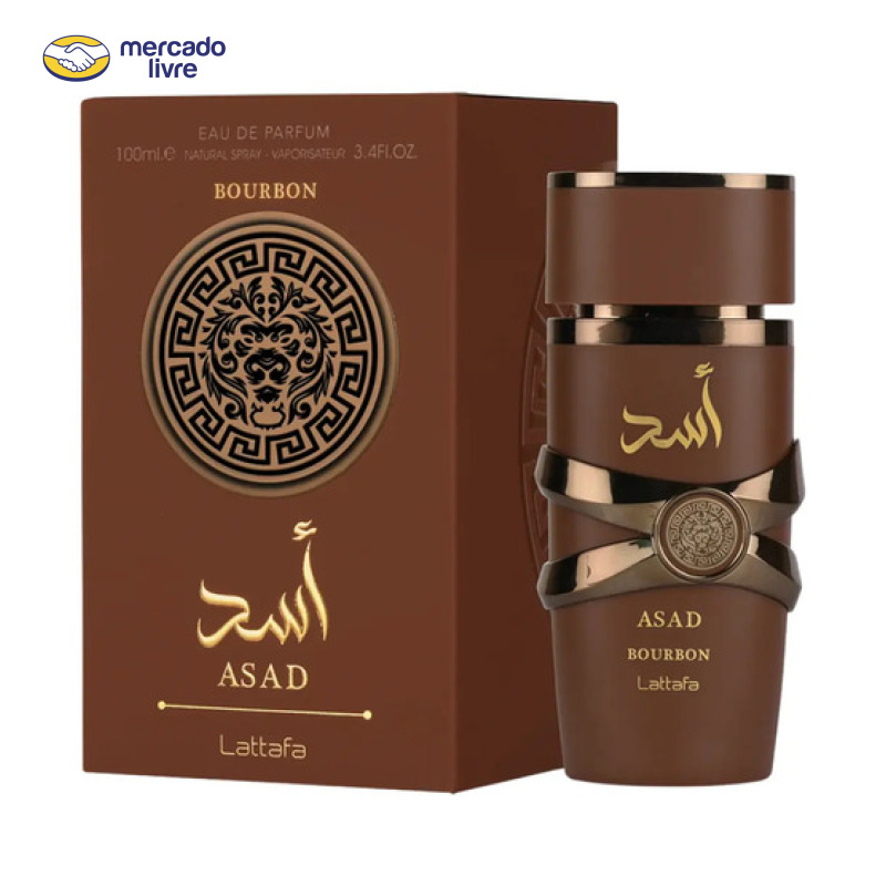 Perfume Árabe Masculino Asad Bourbon Lattafa Eau De Parfum 100ml