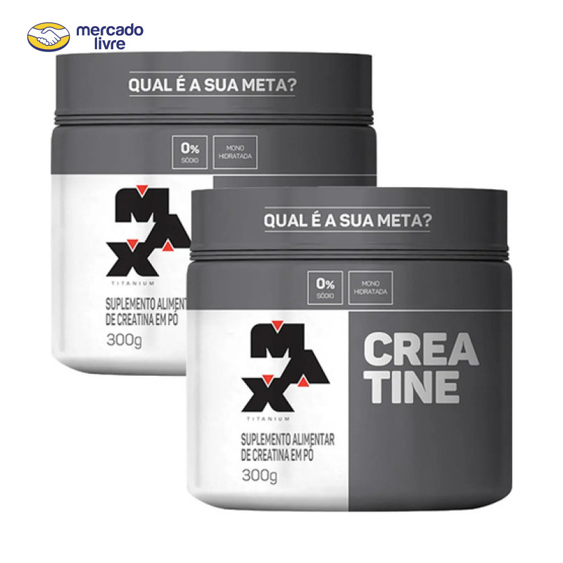 Creatina Max Titanium em pó Sem sabor x 300g 2 un