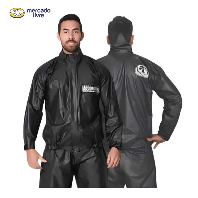 Capa Chuva Motoqueiro Pvc Impermeável Motoboy Emborrachada