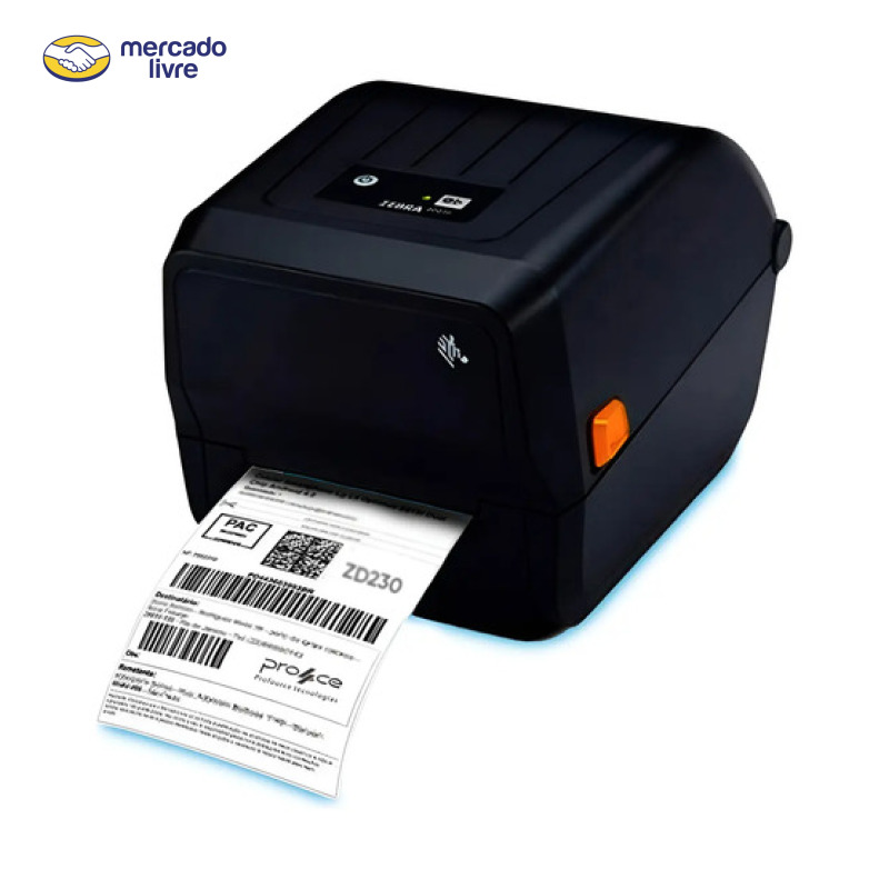 Impressora De Etiquetas Zebra Ethernet Zd230 (zbr02) Preto Usb E Ethernet