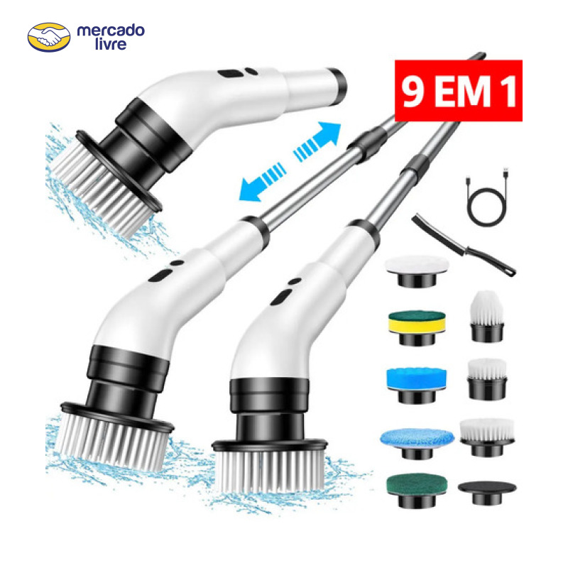 Escova Elétrica de Limpeza DeckCasa JY-6010 3000mAh 137 cm