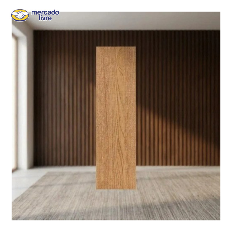 20 Placas Autocolantes Painel Mdf Madeira Liso 90x11 Freijó Painel Liso Freijo