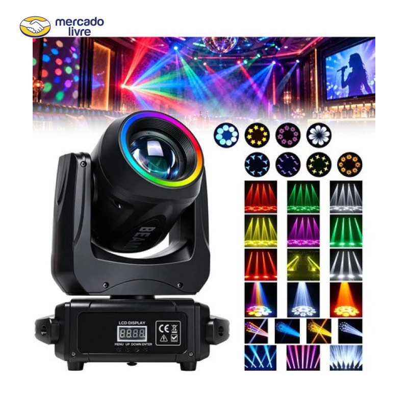 150w Moving Head Led Beam Rgbw Prisma E Gobo Giratório Dmx 110v/220v