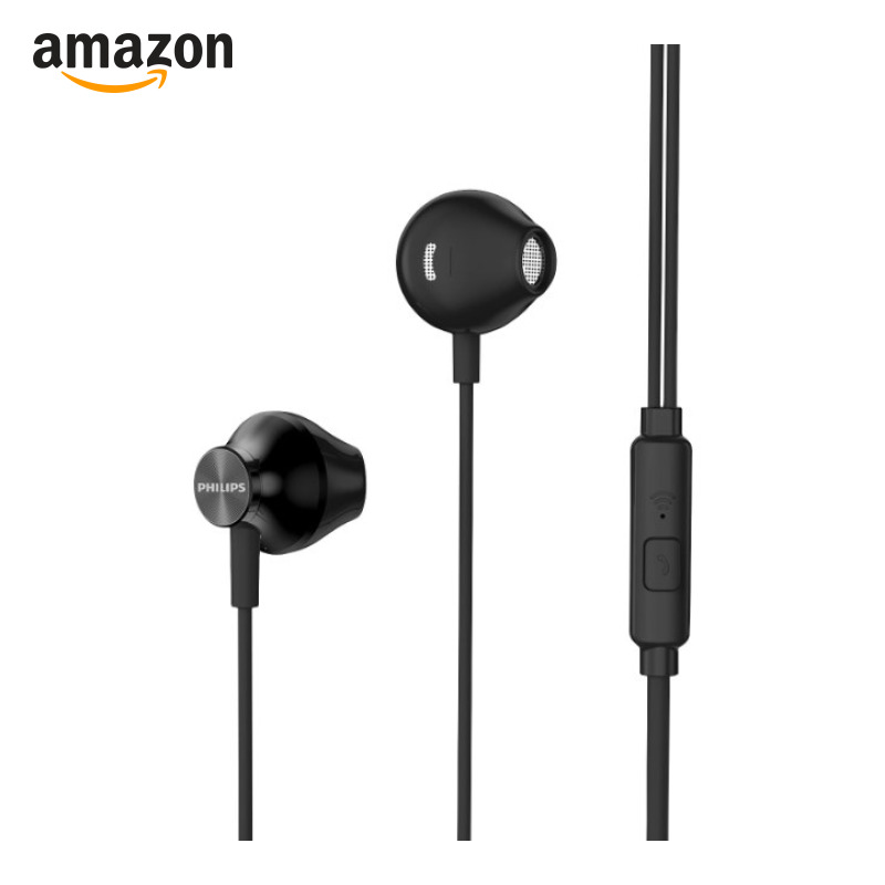PHILIPS, Fone de Ouvido com Microfone, TAUE101BK/00, Com fio de 1,2 metros, intra-auricular, Preto