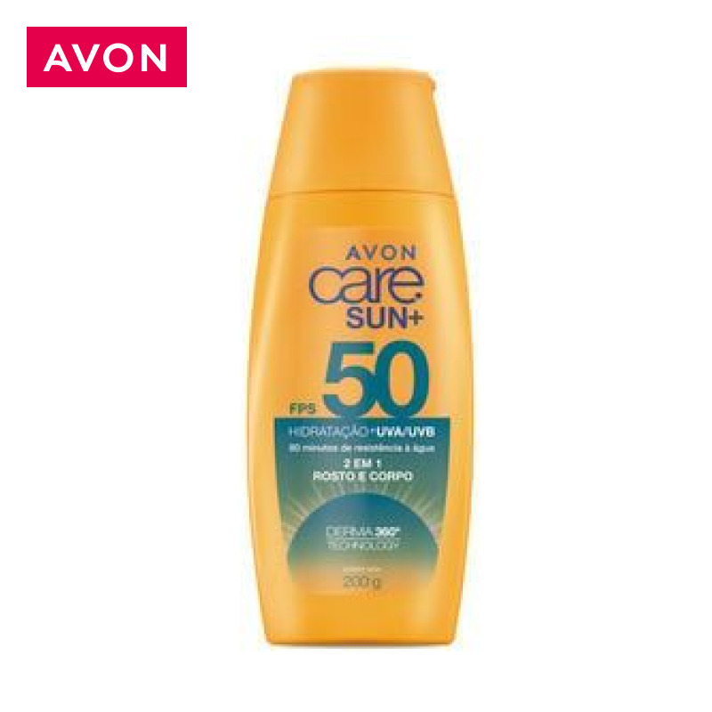 Protetor Solar 2 em 1 FPS 50 Avon Care Sun+ 200g