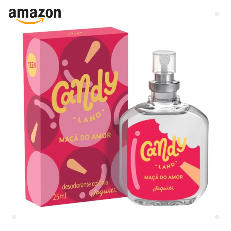 Jequiti Colônia Desodorante Candy Land Maçã do Amor - Perfume Feminino 25ml