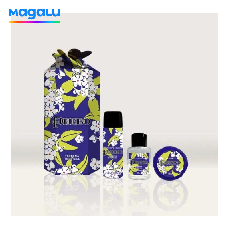 Kit Phebo Spray Origens Verbena Tropical - Spray, Colónia e Sabonete