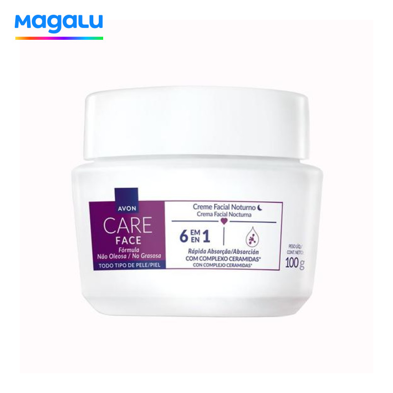 Creme Face Avon Care Noturno 6 em 1 100g