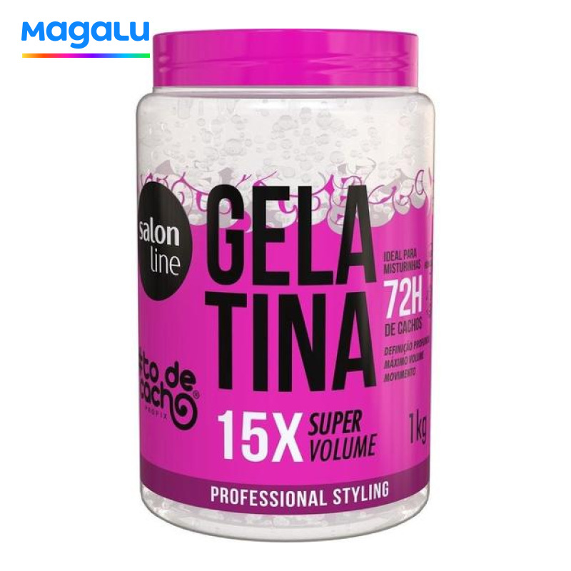 Gelatina Capilar Salon Line Tô de Cachos Super Volume 1 Kg