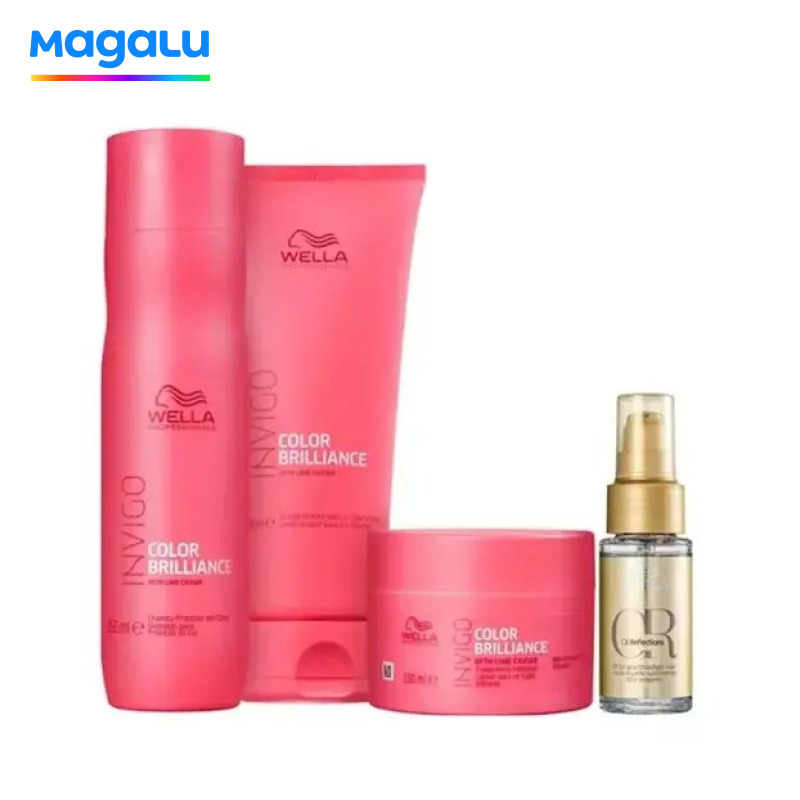 Kit Invigo Color Brilliance Shampoo, Condicionador, Máscara e Oil Reflections - Wella Professionals