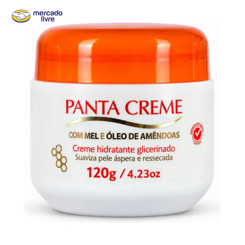 Creme Hidratante Panta Cosmética Original para Pés e Pele Seca com Amêndoas e Mel 120g