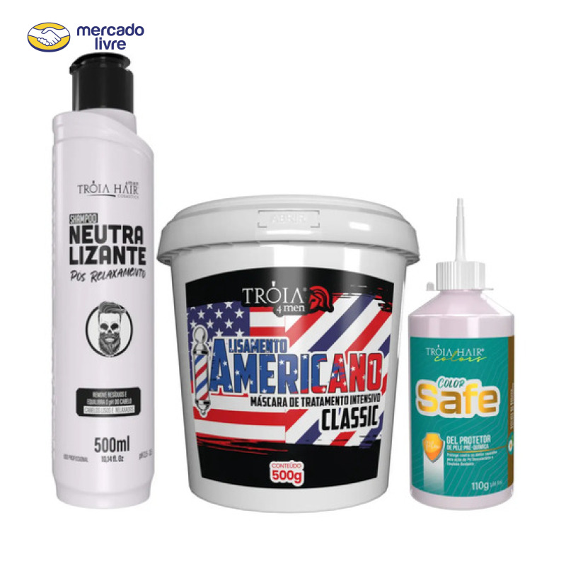 Alisamento Americano 500g + Shampoo Neutralizante 500ml