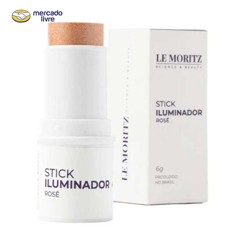 Bastão Iluminador Stick Bronzer Pele Madura Le Moritz Tom da Maquiagem Rosê