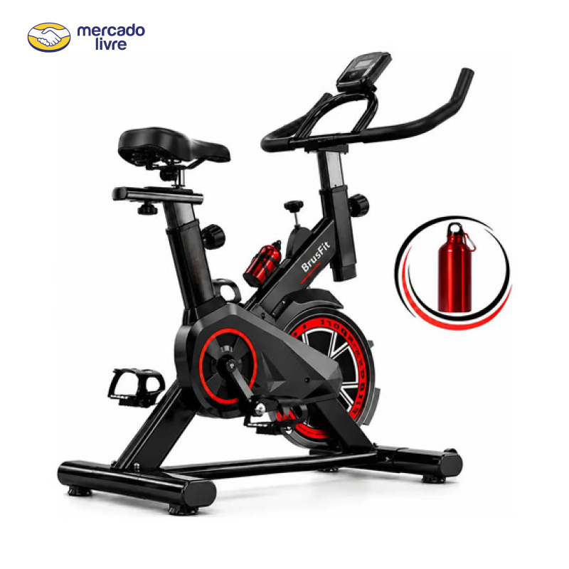 Brus fit Bicicleta Ergométrica Spinning Liftness X11 Cor Preto/vermelho