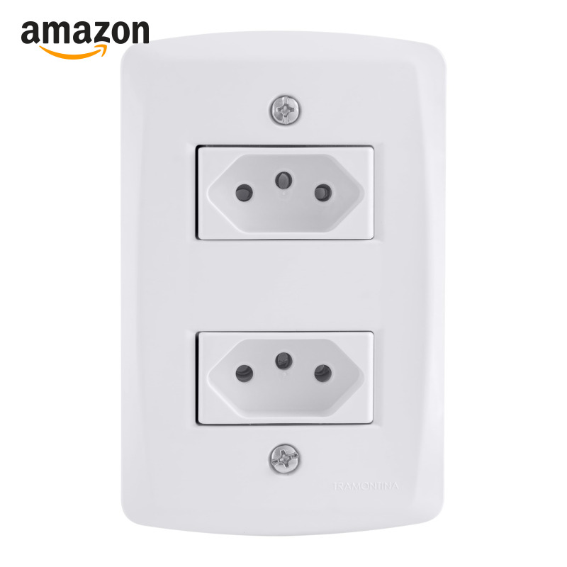 Tramontina Conjunto 2 Tomadas 2P+T 20 A 250 V 4x2 Lux2 Branco