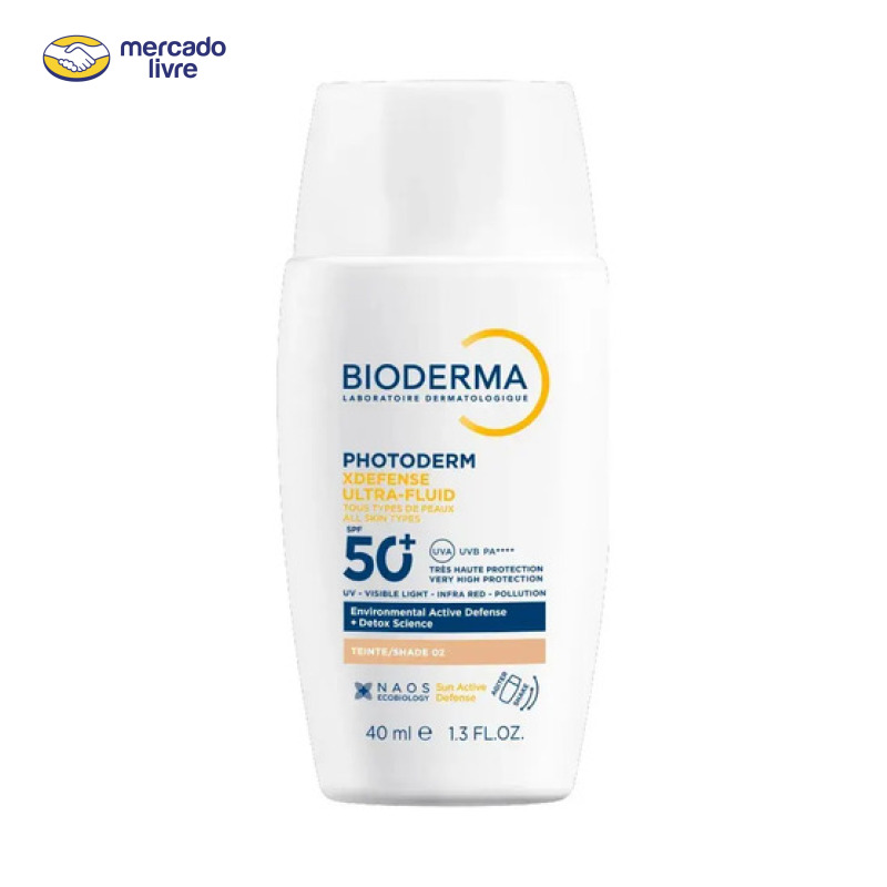 Protetor Solar Facial Ultrafluido Bioderma Photoderm XDefense FPS 60 Cor 2.0 Claro 40ml
