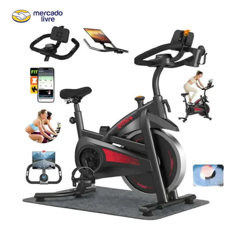 Bicicleta Ergométrica Spinning Rmira Conexão Bluetooth 12kg 150kg