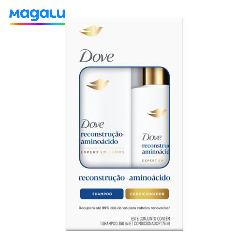 Kit Dove Reconstrução + Aminoácido Shampoo 350ml + Condicionador 175ml