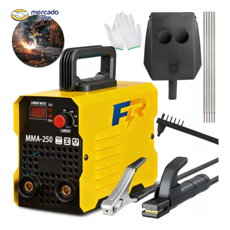 Máquina Solda Inversora Profissional Portátil E Potente Eletrica Eletrodo Mma Frequência 50/60 Hz