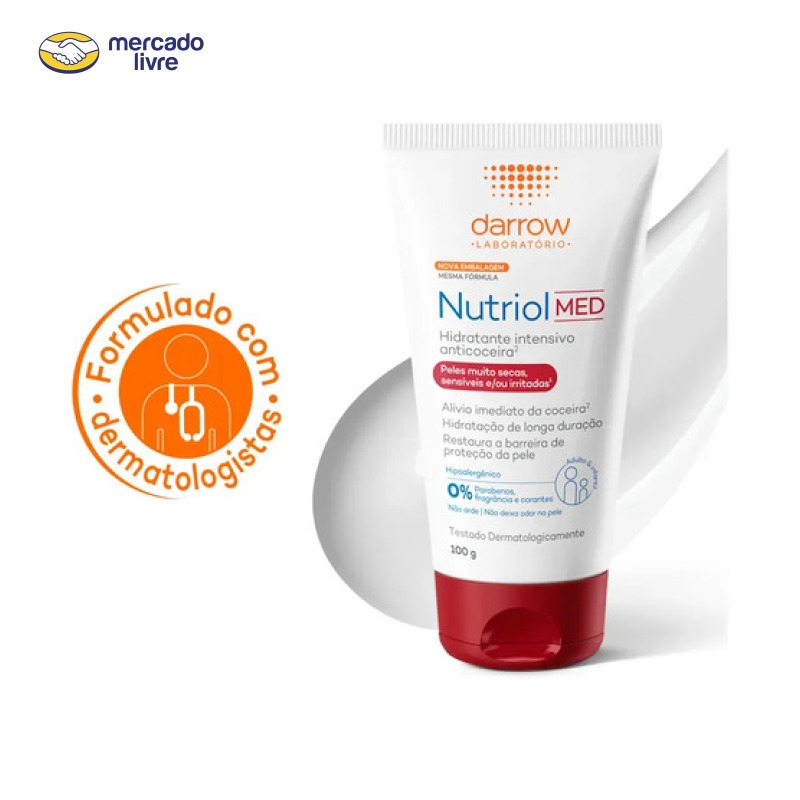 Loção Hidratante Dermatológica Anticoceira Darrow Nutriol Med Peles irritadas, 100g