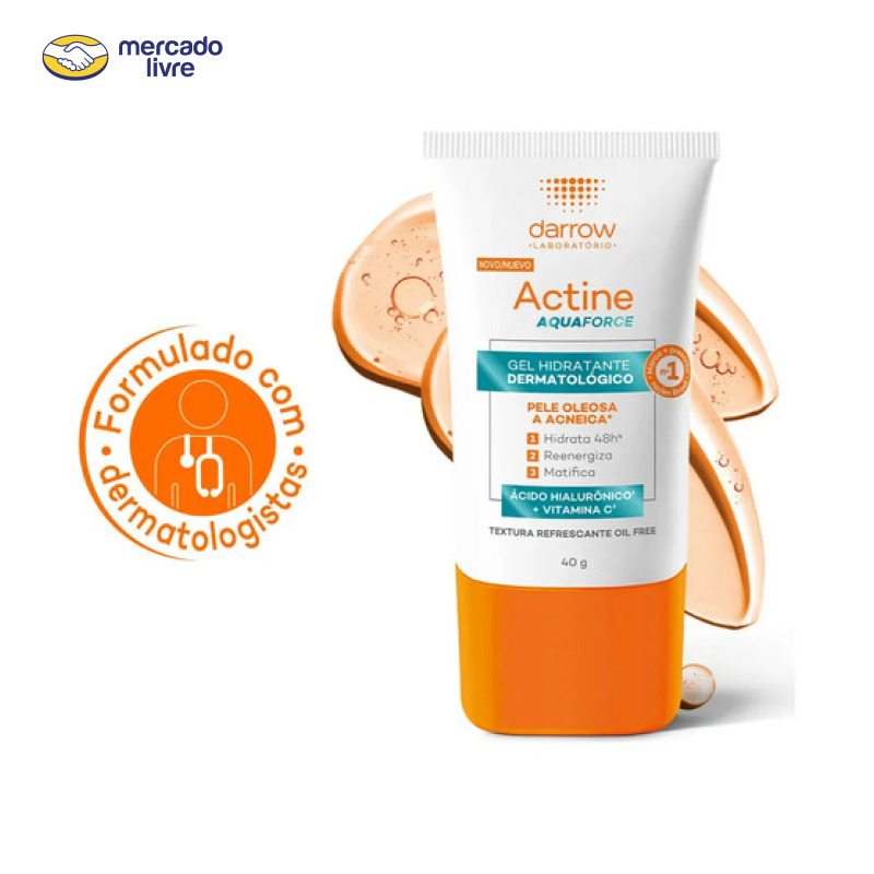 Gel Hidratante Facial Dermatológico Darrow Actine Aquaforce Pele Oleosa Acneica, 40g