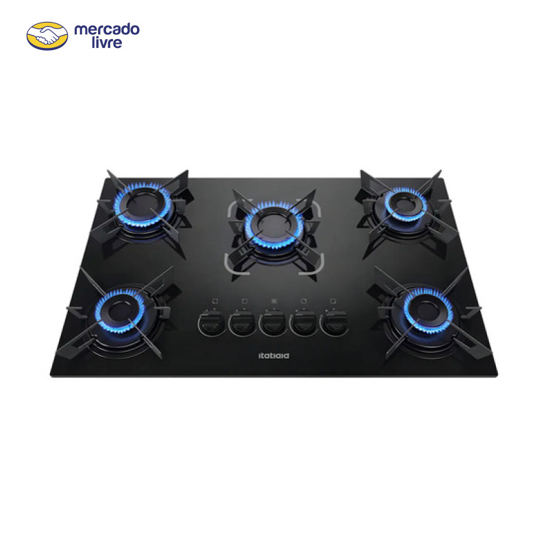 Fogão cooktop - Itatiaia Electra cor preto - 5 queimadores