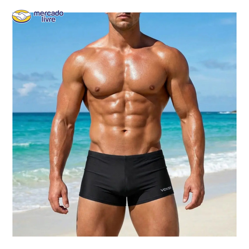 Sunga Boxer Masculina Poliamida Moda Praia Verão Voker