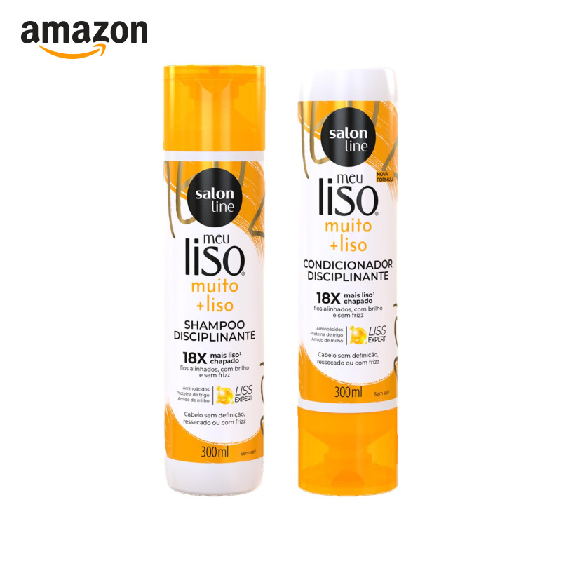 Anúncio patrocinado – Kit Shampoo e Condicionador Meu Liso Salon Line Muito + Liso