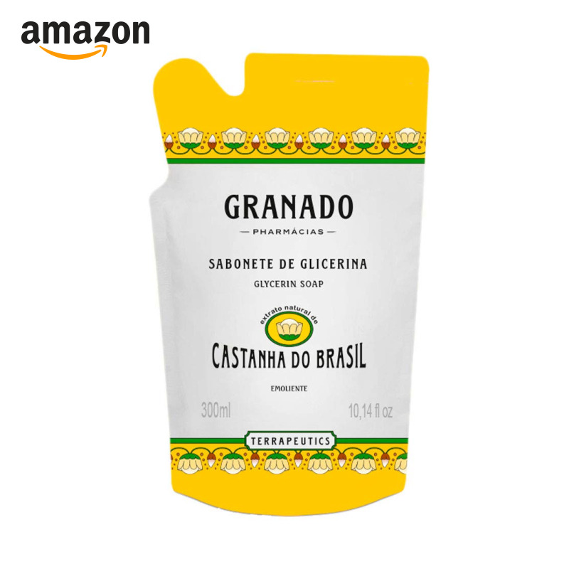 Granado Refil Sabonete Terrapeutics, Castanha Do Brasil, 300ml | Formulado com pH da pele, glicerina vegetal e alta concen...