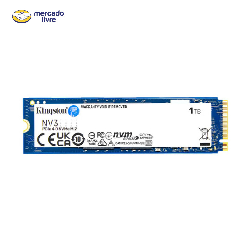 Ssd Nvme Kingston 1tb Nv3 M.2 2280 Pcie 4.0 Nf-e Cor Ssd Nvme M.2 2280 Kingston 1tb