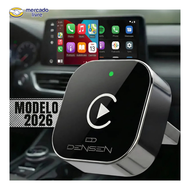D Densen Carplay Adaptador Sem Fio Car Play Android Auto 2 Em 1 Usb Car Play Wireless Automático