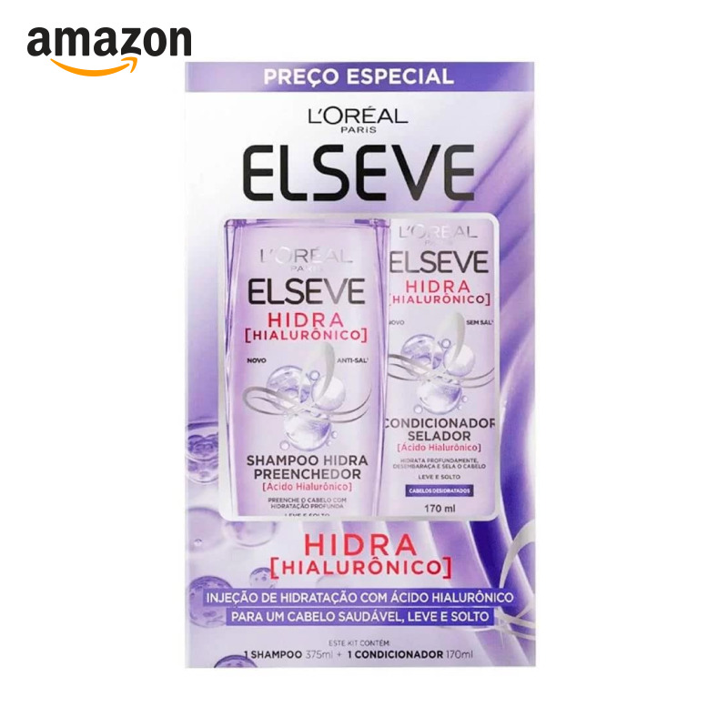 Kit Hidra Hialurônico Shampoo + Condicionador Elseve L’Oréal Paris 375ml + 170ml